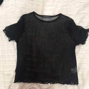 Brandy Melville Sparkly Sheer Top
